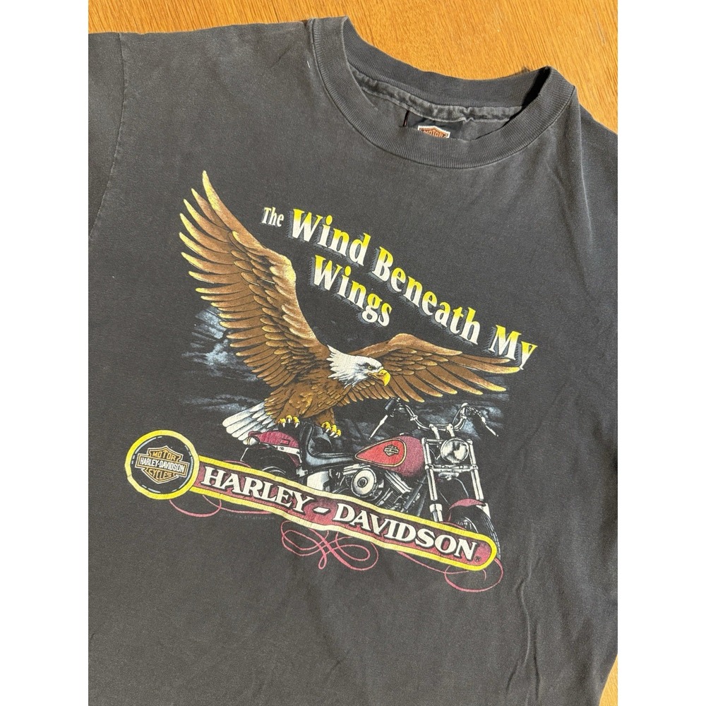 Vintage Harley Davidson Eagle Bike Shirt XL‎ Tacoma WA Single Stitch USA 90s